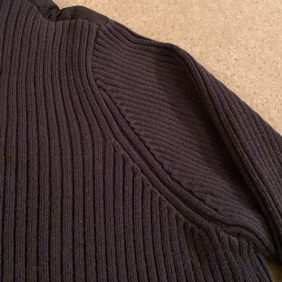 Croft & Barrow Women’s Quilted/Ribbed Mock Turtle Neck Black Sweater Jacket (2X) - Picture 13 of 17